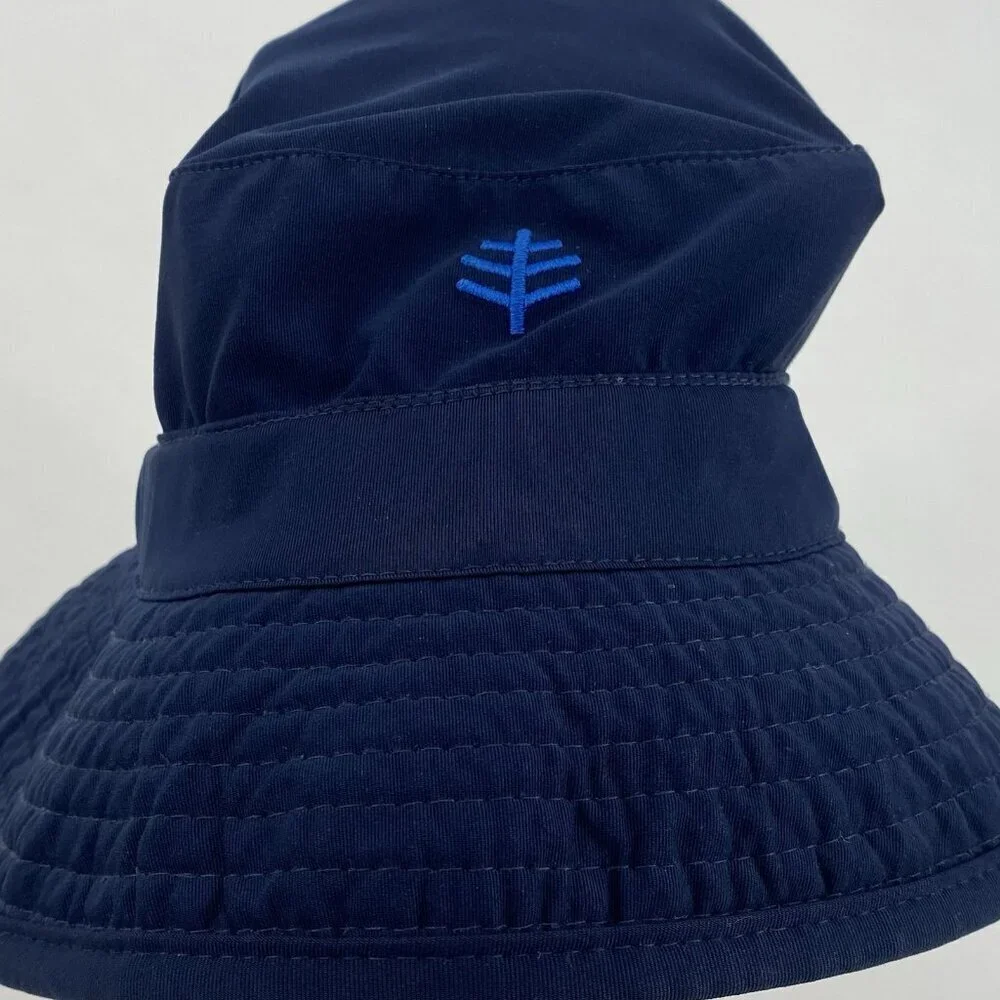 Coolibar UPF Youth S/M Blue Traveler Outdoor Fishing Hiking Surfs Up Bucket Hat